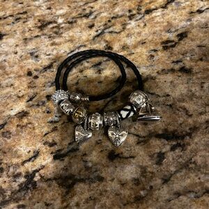 Wrap Beaded Charm Bracelet